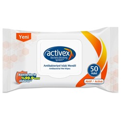 Activex Antibakteriyel Islak Mendil Aktif 50li - 1