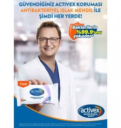 Activex Hassas Antibakteriyel Islak Mendil 3`lü Cep Boy 45 Yaprak - 2