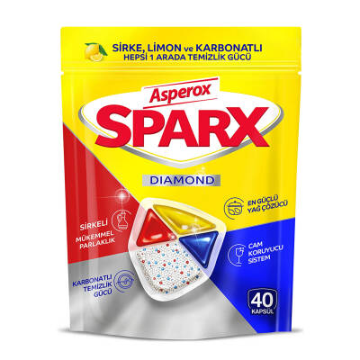 Asperox Sparx Bulaşık Makinesi Kapsülü 40'lı - 1