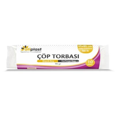 Atiplast Büyük Çöp Torbası 65X80 70 Gr 10'lu Paket - 1
