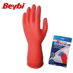 Beybi Bulaşık Eldiveni Kırmızı 10-10,5 No - Beybi