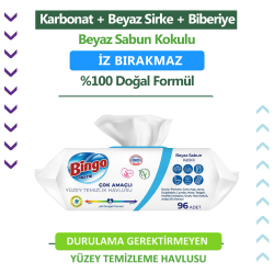 Bingo Yüzey Temizleyici Mendil Beyaz Sabunlu 96'lı - 2