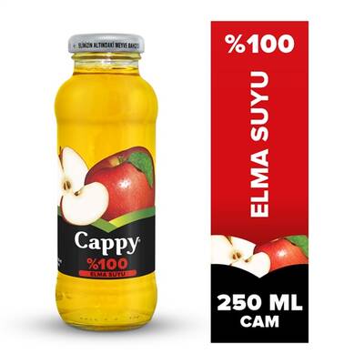 Cappy %100 Elma Cam Şişe 250 ml 12`li - 1