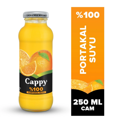 Cappy %100 Portakal Depozitosuz Şişe 250 Ml 12'li - 1