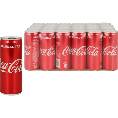Coca Cola Kutu 250 ml 24`lü - 1