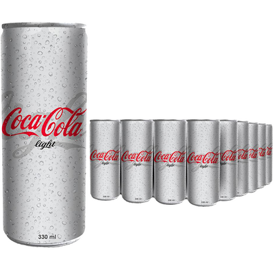 Coca Cola Light Kutu 330 ml 24`lü - 1