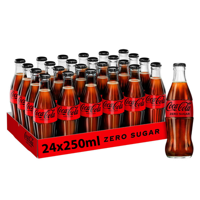Coca Cola Zero Sugar Depozitosuz Cam 250 ml 24`lü - 1