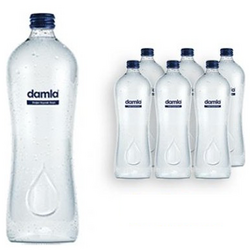 Damla Cam Şişe Su 750 ml 6`lı - 1