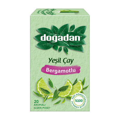 Doğadan Bergamot Aromalı Yeşil Çayı 20`li - 1