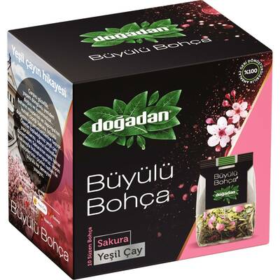 Doğadan Büyülü Bohça Yeşil Çay Sakura 10`lu - 2