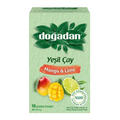 Doğadan Yeşil Çay Mango Lime 18'li - 1