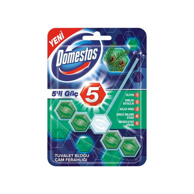 Domestos Wc Blok 5'Li Güç Çam Ferahlığı 53 Gr - 1