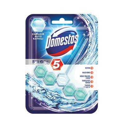 Domestos Wc Blok 5`li Güç Çamaşır Suyu Katkılı 53 Gr - 1