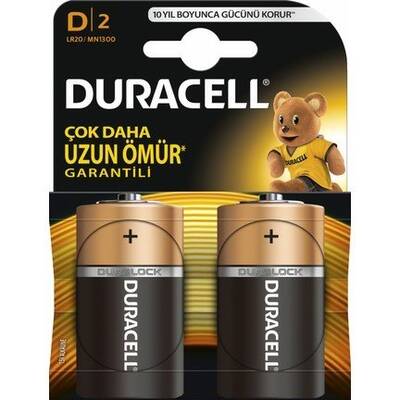 Duracell Alkaline D Pil 2`li Paket - 1