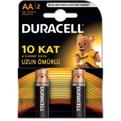 Duracell Alkaline AA Kalem Pil 2`li - 1