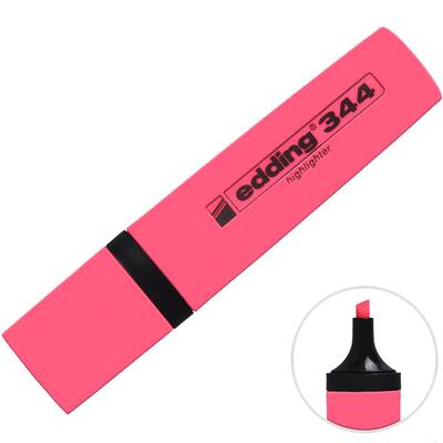 Edding 344 Fosforlu Kalem-Pembe - 1