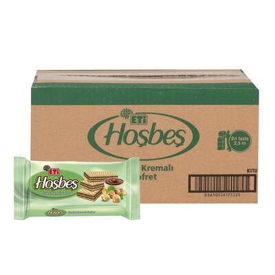 Eti Hoşbeş Gofret Fındık Kremalı 40 gr 24`lü - 1