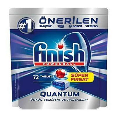 Finish Quantum Regular Tablet Bulaşık Makinesi Deterjanı 72`li - 1