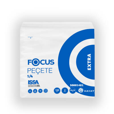 Focus Extra Peçete - Tek Katlı - 100 Yaprak - 24 Paket - 30cm x 30cm - 1