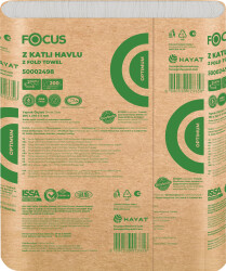 Focus Optimum Z Katlı Kağıt Havlu - Çift Katlı - 200 Yaprak - 12 Paket - 20 cm x 24 cm - 2