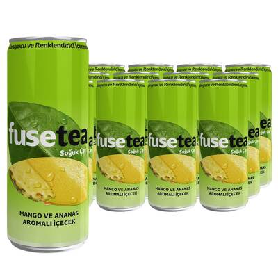 Fuse Tea Mango Ananas Aromalı Soğuk Çay 330 ml 12`li - 1