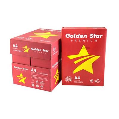Golden Star A4 Fotokopi Kağıdı 80 Gr 1 Koli 5 Paket (2.500 Sayfa) - 1