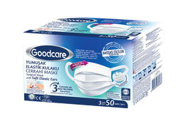 Goodcare Elastik Kulaklı Cerrahi Maske 50`li TSE Belgeli - 1