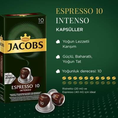 Jacobs Kapsül Kahve No:10 Espresso Intenso 10'lu - 2