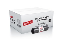 Koroplast Eko Endüstriyel Çöp Torbası Hantal Siyah 100x150 cm 100`lü - 1