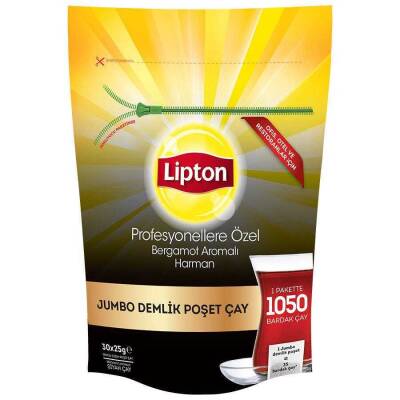 Lipton Jumbo Demlik Poşet Çay Profesyonellere Özel 25 gr 30`lu (Tanışma Fiyatı) - 1