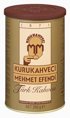 Kurukahveci Mehmet Efendi Türk Kahvesi Teneke Kutu 250 gr - 1
