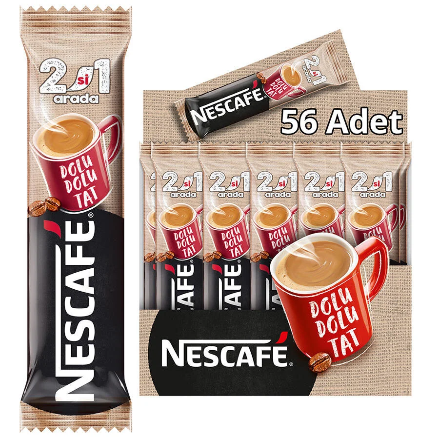 Nescafe 2'si 1 Arada Paket (56`lı) 10 Gr - 1