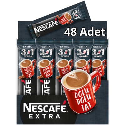 Nescafe 3'ü 1 Arada Kahve Extra 16.5 gr 48'li - 1