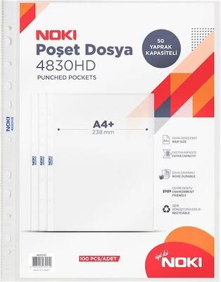 Noki 4830 A4 HD Poşet Dosya 100`lü Paket - 1