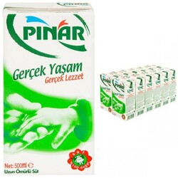 Pınar Tam Yağlı Süt 500 ml 12`li - 1
