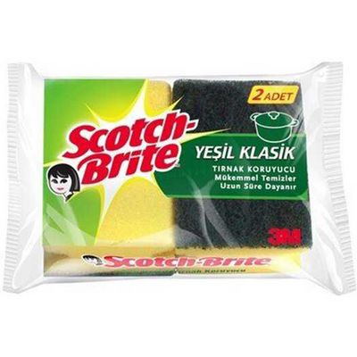 Scotch Brite Tırnak Koruyuculu Yeşil Sünger 2`li - 1