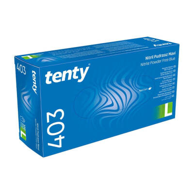Tenty 403 Nitril Pudrasız Muayene Eldiveni L Beden - 1