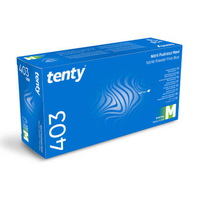 Tenty 403 Nitril Pudrasız Muayene Eldiveni M Beden - 1