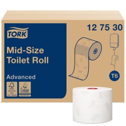 Tork Advanced Çift Rulo Orta Boy Tuvalet Kağıdı - Çift Katlı - 100 metre - 27`li Rulo - 1