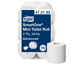 Tork Advanced SmartOne Mini Tuvalet Kâğıdı - Çift Katlı - 111 metre - 12`li Rulo - 1