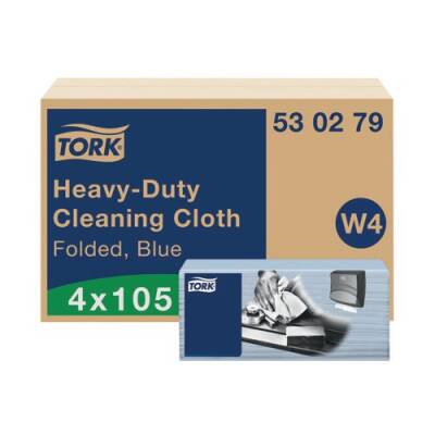 Tork Nonwoven Temizlik Bezi Ağır Kirler Z Katlı Mavi 100*4 - 1