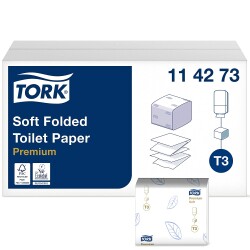 Tork Premium Yumuşak Katlamalı Tuvalet Kâğıdı - Çift Katlı - 252 Yaprak - 30 Paket - 1