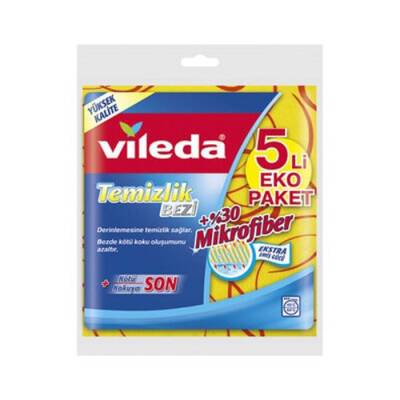 Vileda Temizlik Bezi %30 Microfiber 5'li - 1