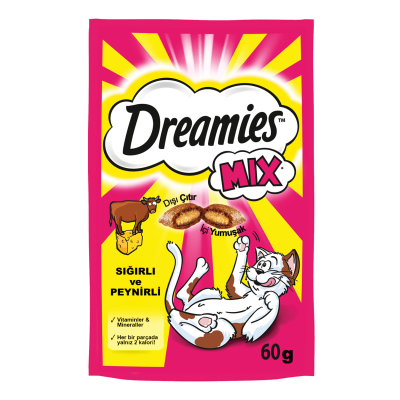 Dreamies Sığırlı ve Peynirli Kedi Ödül Maması 60 G - 1